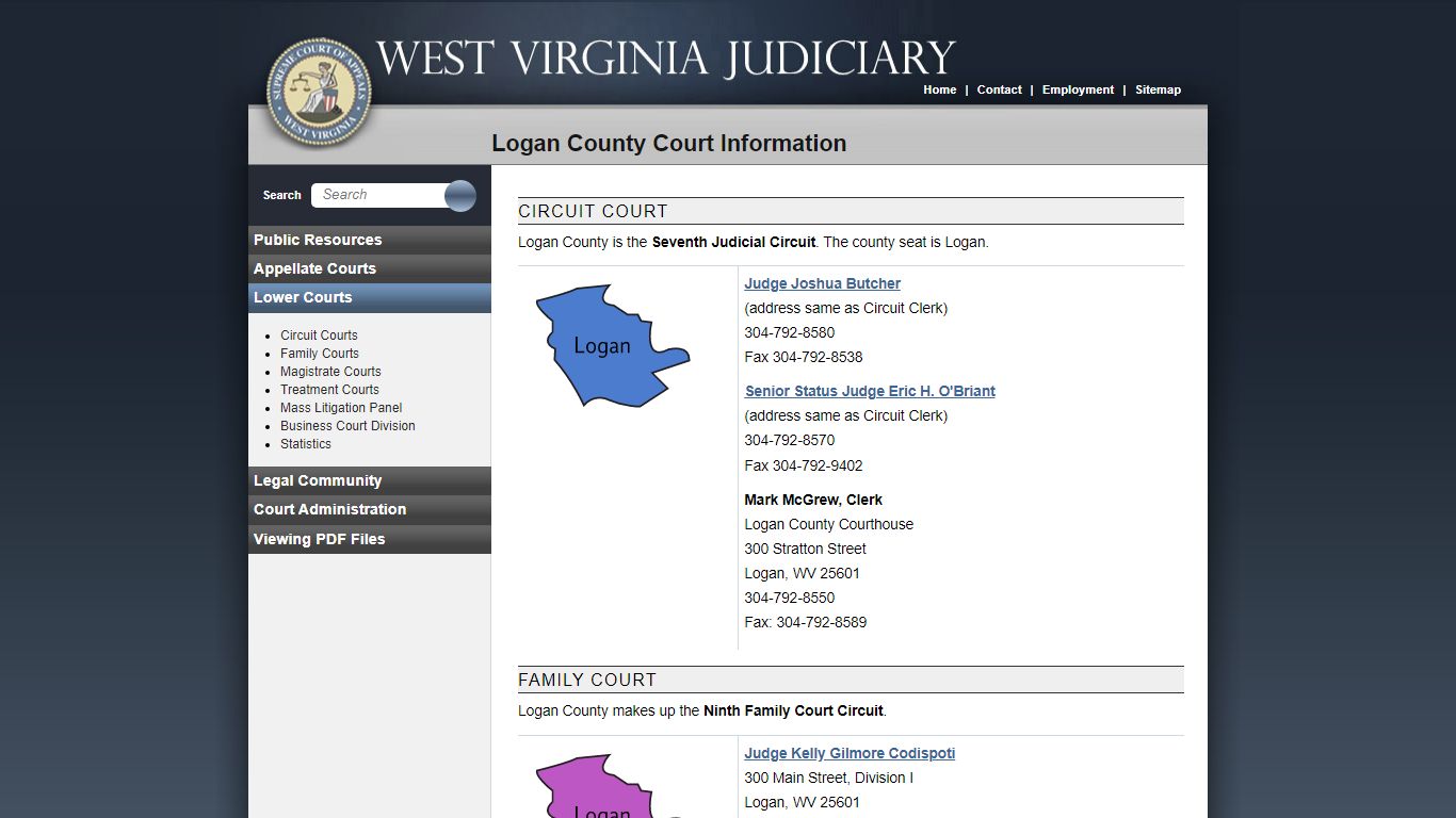 Logan County Court Information - West Virginia Judiciary - courtswv.gov